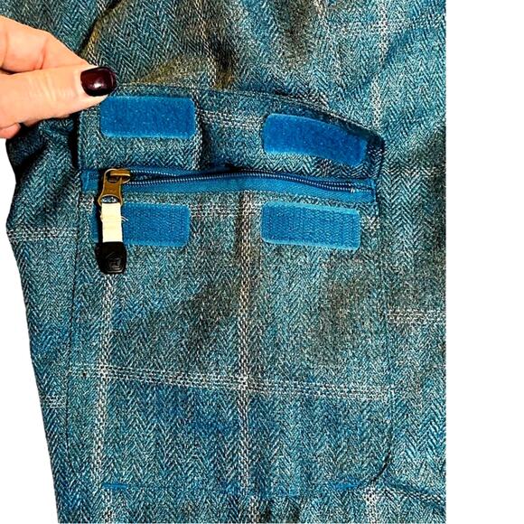 SESSIONS Switch Window Ridge Series Blue Plaid Waterproof Pants ~ Women's SMALL - Picture 7 of 16